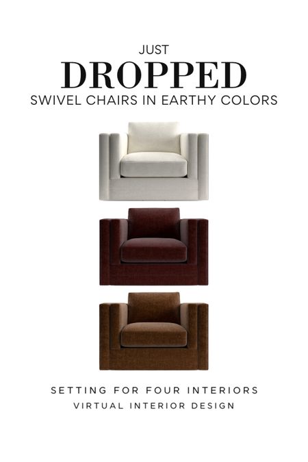 New! Swivel armchairs in earthy colors!

Neutral, natural, white, beige, brown, living room, furniture, organic modern, transitional, classic, Crate & Barrel

#LTKhome #LTKstyletip