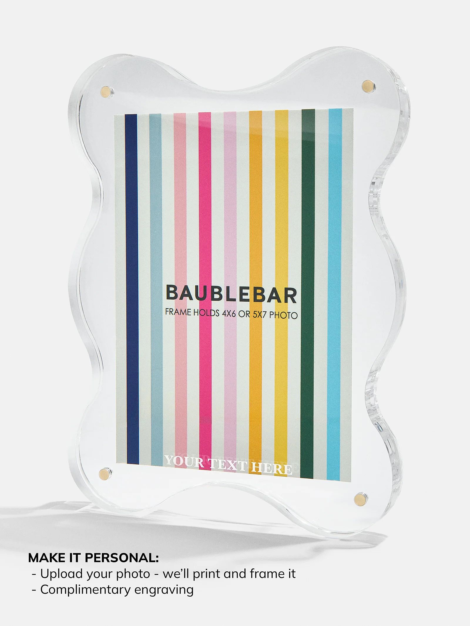 Picture Perfect Vertical Acrylic Frame  - Retro Wavy Shape | BaubleBar (US)