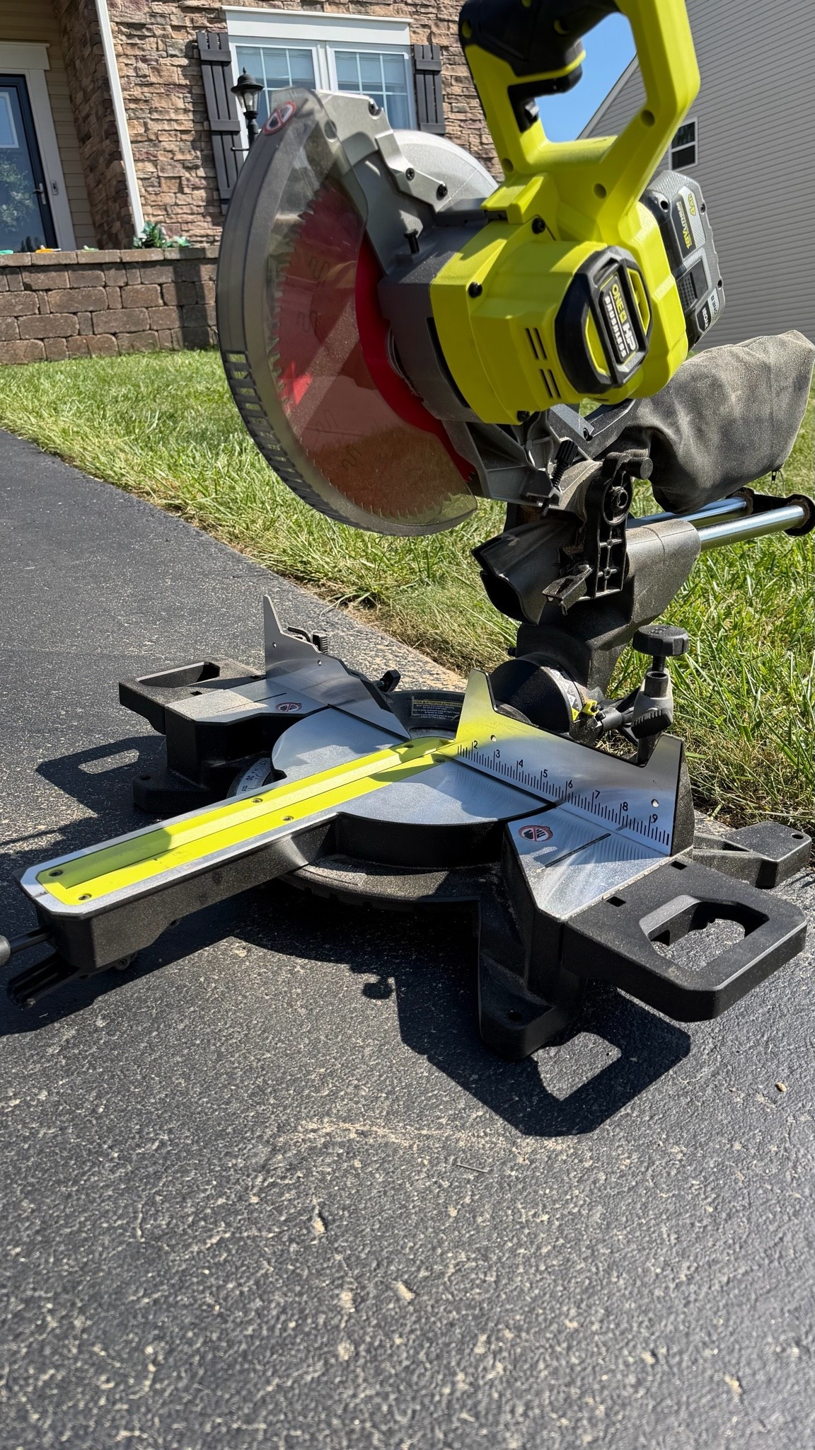 Portable battery powered miter saw! I love how I can use it anywhere!