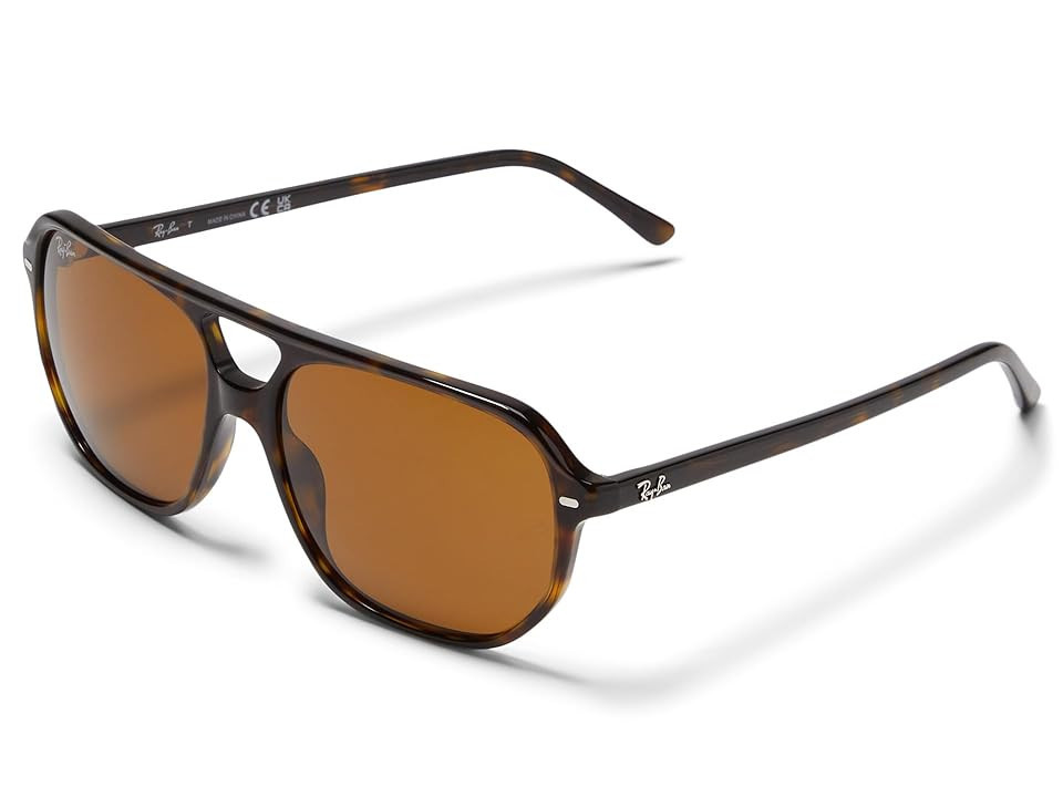 Ray-Ban Bill One Polarized Fashion Men's Sunglasses Havana : 57mm, Acetate | Zappos