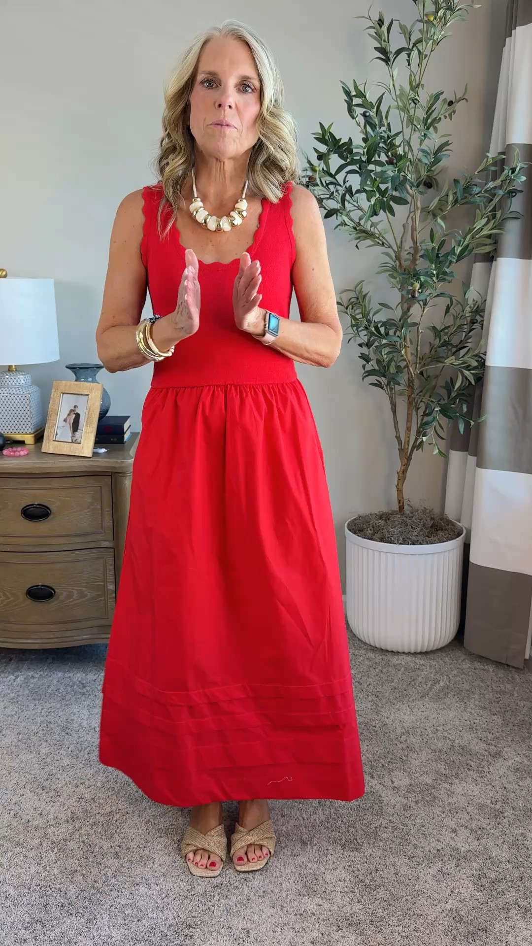 What a cute dress. Put a sweater vest over it and it looks like a skirt. Wearing XS and it runs generous. Use COAST20 on Allie + Bess

#LTKgrwm #LTKootd #LTKOver40