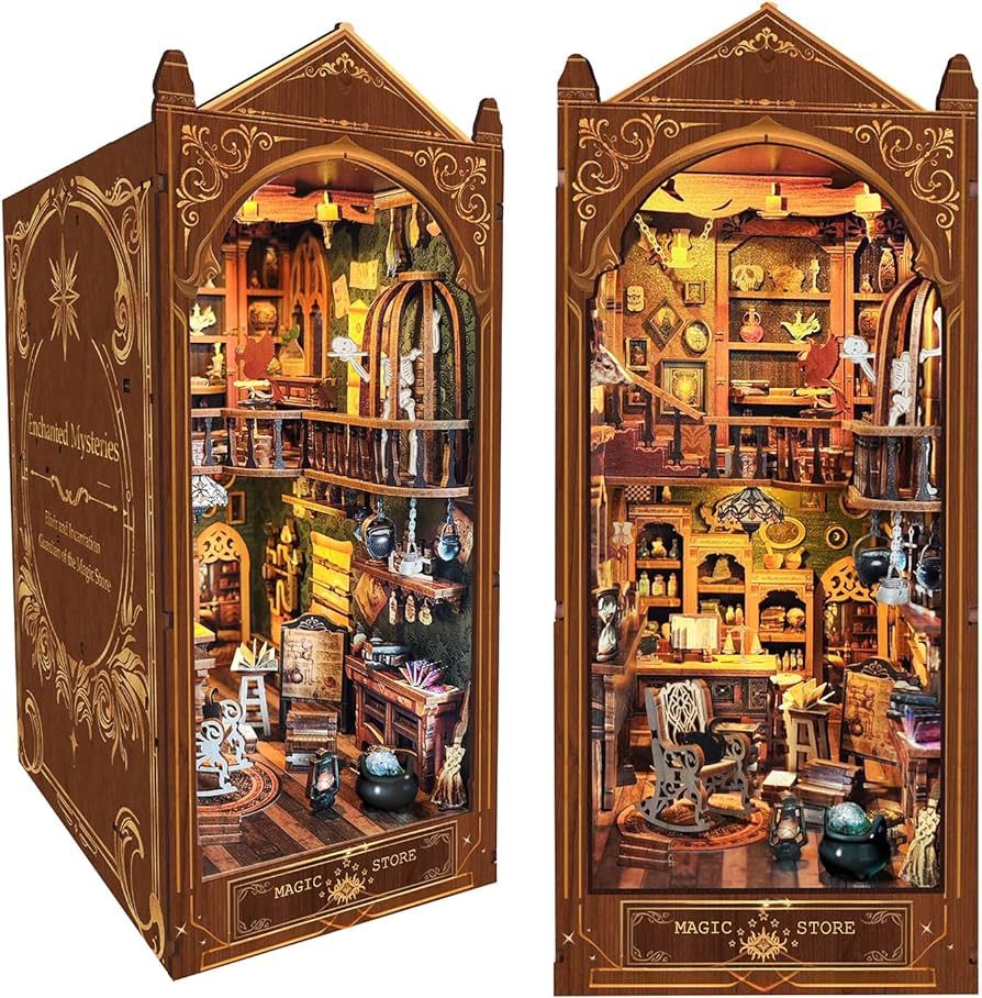 Book Nook Kit, Magic Store Dollhouse Booknook Bookshelf Insert Decor Alley DIY Miniature House Ki... | Amazon (US)