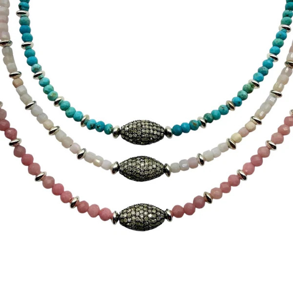 SILLVER DIAMOND BEAD NECKLACES – SHAKTI | SHAKTI JEWELRY