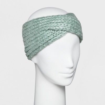 Women's Knit Crossover Headband - A New Day™ Green | Target
