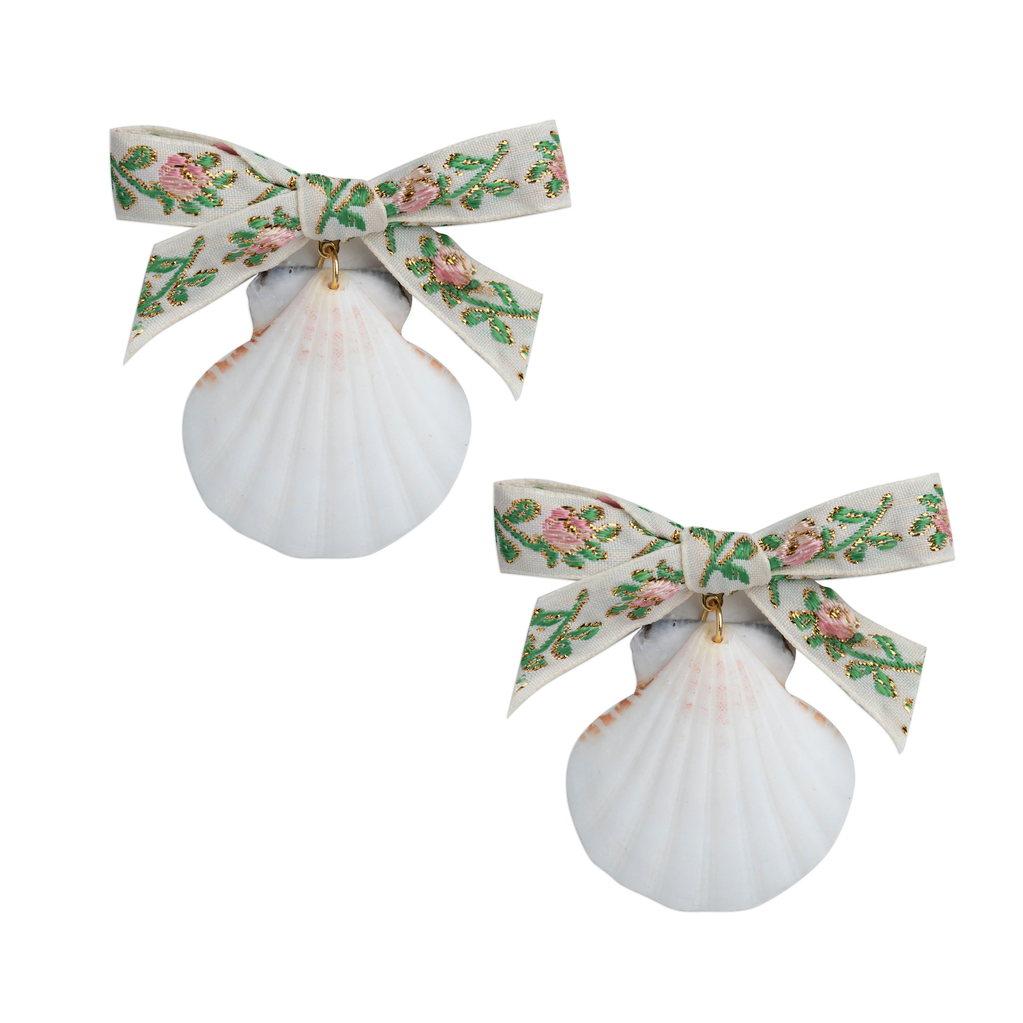 Vintage Bow Shell Drops | Neely Phelan