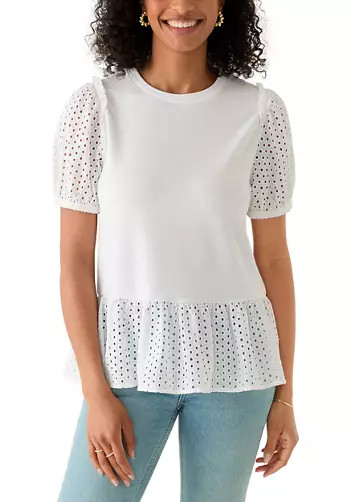 Women's Eyelet Trim Top | Belk