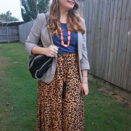 Dressing up my leopard print maxi skirt and blue tank outfit for the office with my grey blazer and my thrifted Stella McCartney falabella bag 💙

#LTKaustralia #LTKworkwear #LTKbag