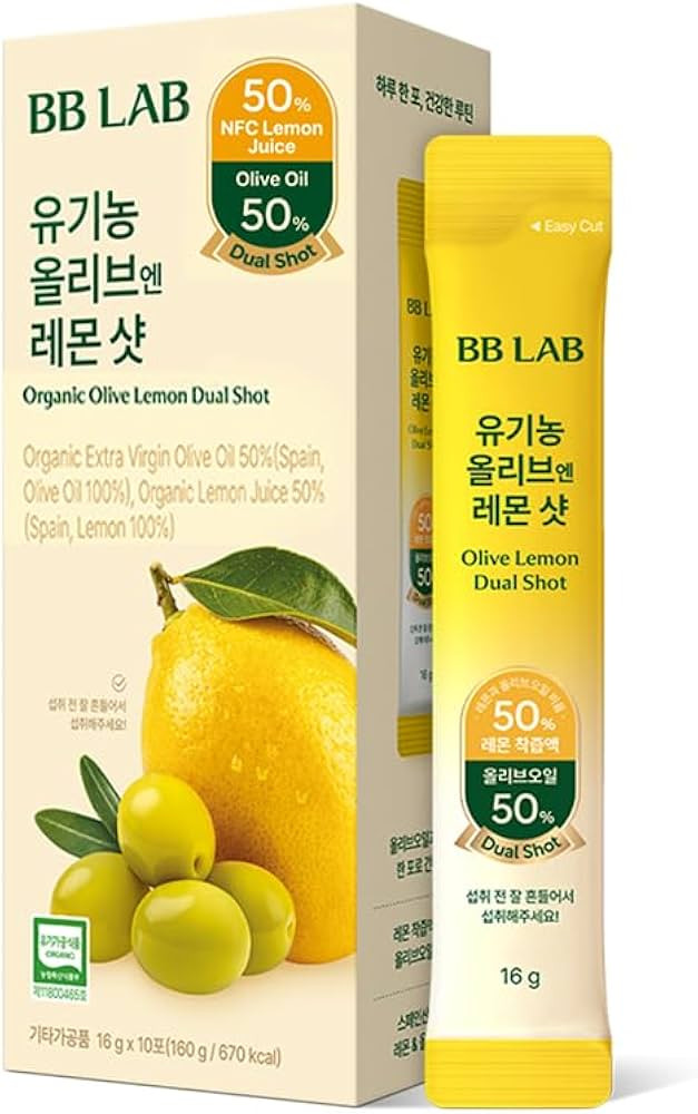 BB LAB Organic Olive & Lemon Dual Shot, 50:50 Ratio, Cold-Pressed Extra Virgin Olive Oil & NFC Le... | Amazon (US)