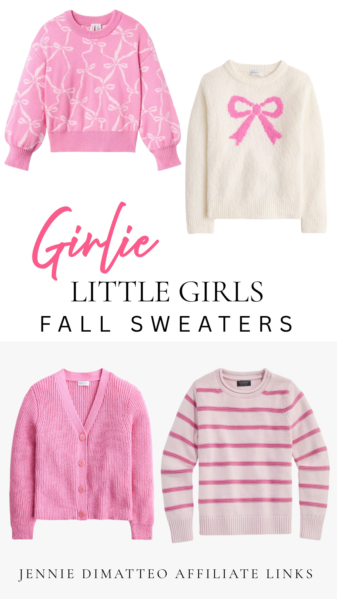 More pink knits because I couldn’t resist 🎀💗 The bows!! Such cute little sweaters for fall and so easy to mix & match!

#GirlsFallFashion #GirlsStyle #PinkSweaters #SweaterWeather #FallFashion #KidsFashion #GirlyStyle #LTKKids 

 #LTKootd #LTKBaby #LTKKids