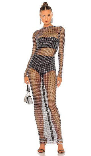 X REVOLVE Webb Dress in Black & Diamond | Revolve Clothing (Global)