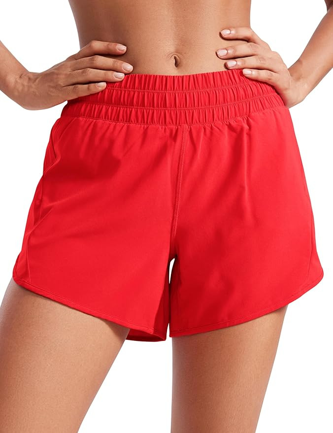 CRZ YOGA Womens Mid Waisted Running Shorts Liner - 5'' Quick Dry for Athletic Sport Workout Track... | Amazon (US)