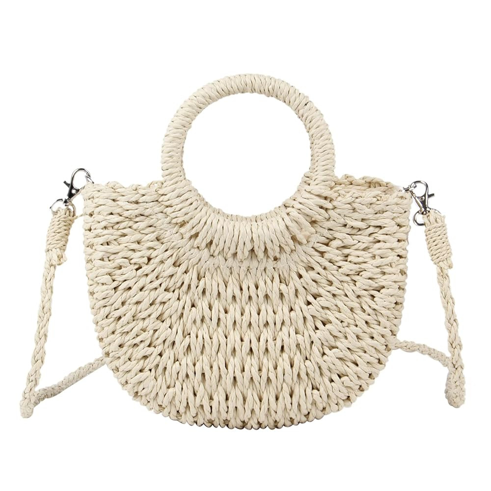 Freie Liebe Small Straw Purses Beach Woven Tote Bags for Women Summer Rattan Crossbody Bags Top H... | Amazon (US)
