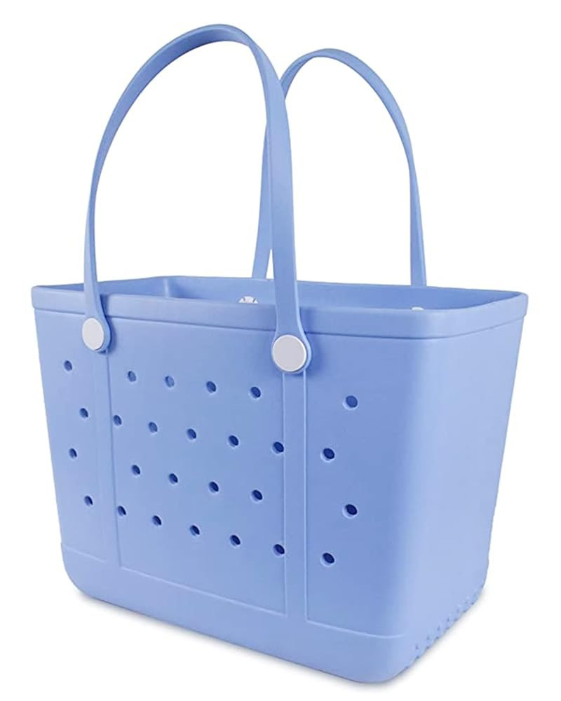 Beach Bag X Large Rubber Tote Bag, Waterproof Washable Open for Women Croc Bag Hand Bag for Beach... | Amazon (US)