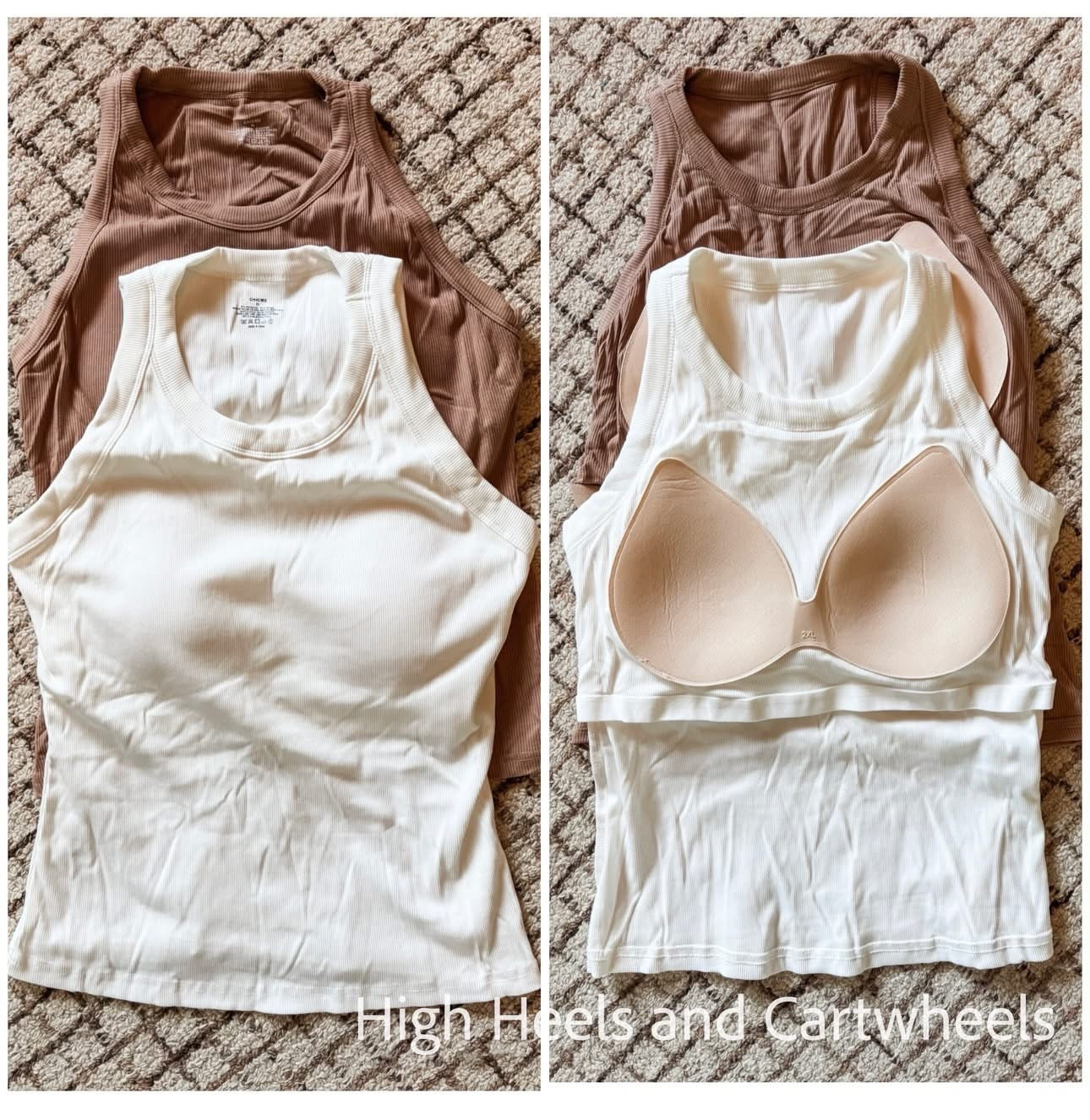 The best summer tanks with SEWN IN BRAS! I’ll be living in these all summer. It’s a must have for hot and humid weather! 🙌