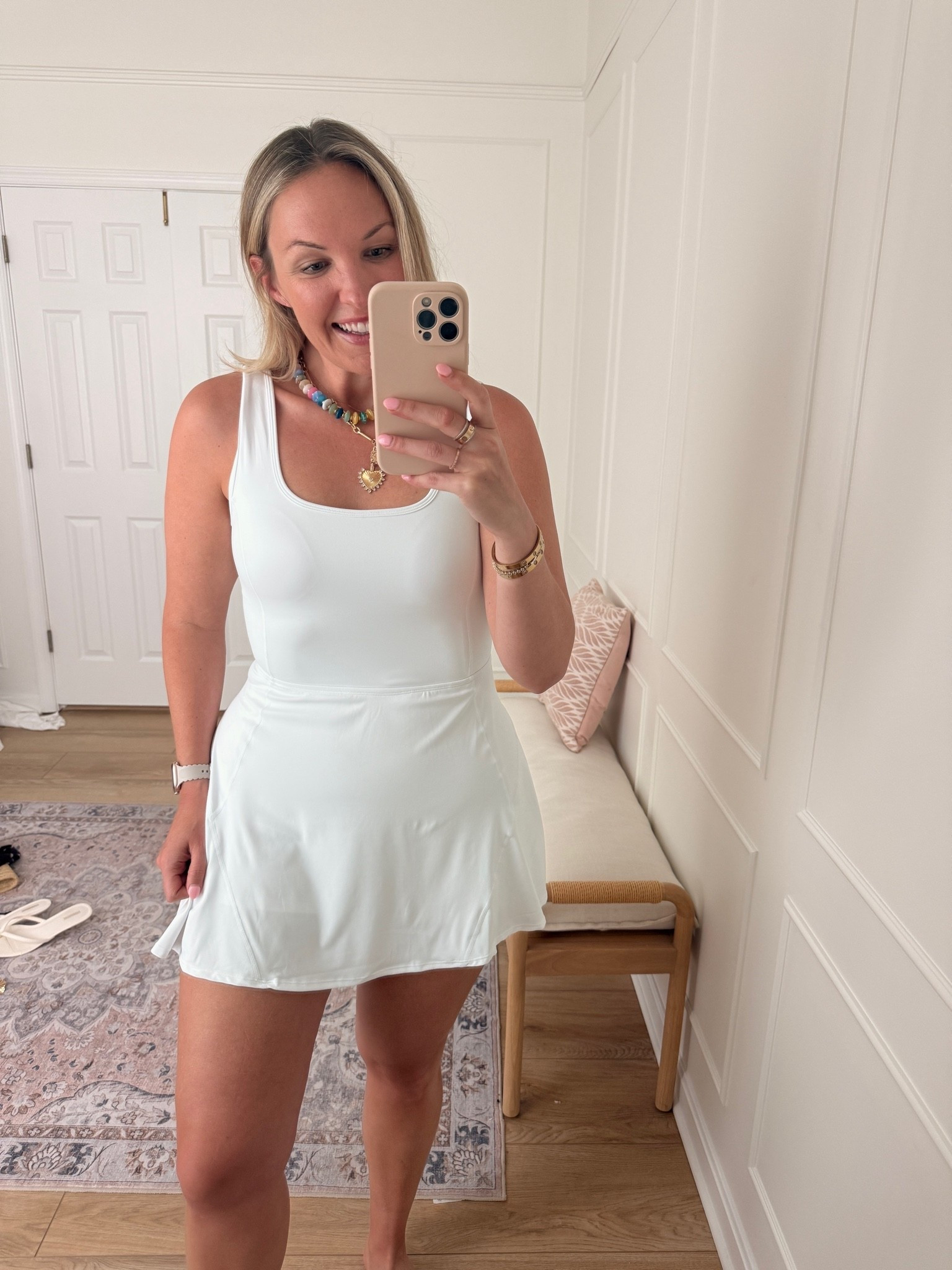 Athletic dress with easy bathroom access 👏🏼 wearing a large