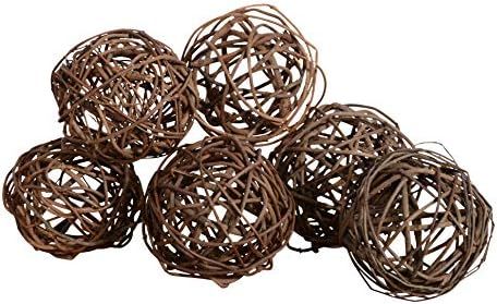 Set of 6 Natural Vine Balls 4 Inches Diameter, Bowl and Vase Filler | Amazon (US)