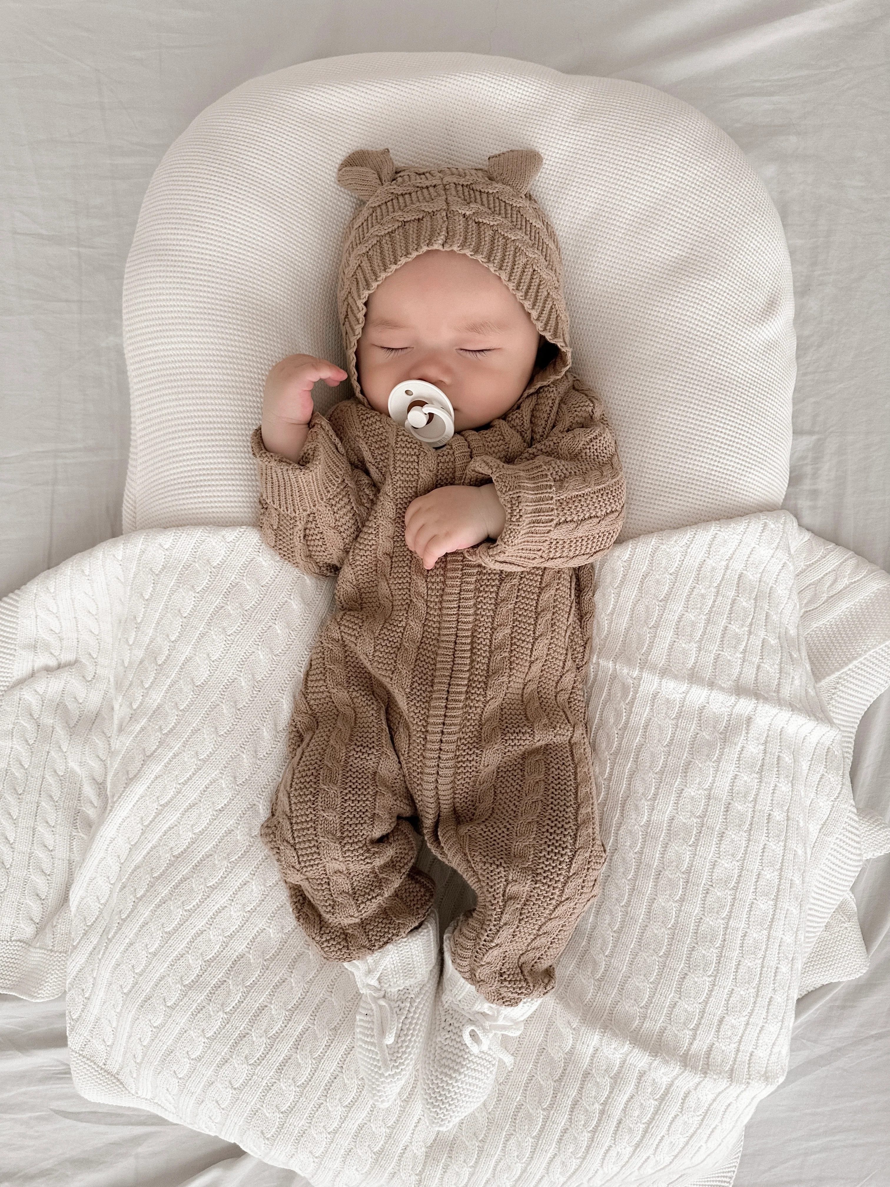 Luna + Luca Baby Bear Jumpsuit - Acorn | Luna + Luca