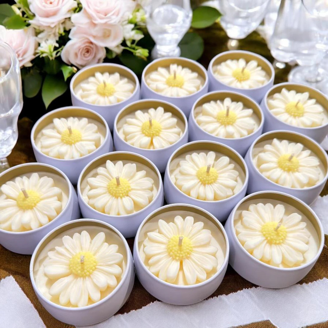 Bulk Candles, Daisy Flower Candle 4oz, Fall Wedding Party Favors, Bridesmaid Proposal, Baby Boy &... | Etsy (US)