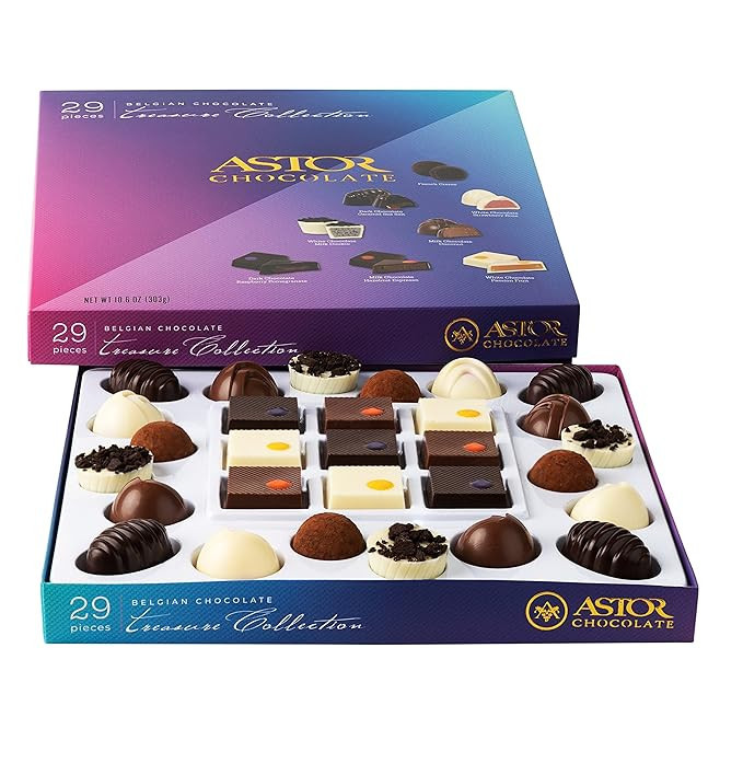 Astor Chocolate Gourmet Truffles Box, 29 piece Assorted Belgian Chocolates Gift Set for Christmas... | Amazon (US)