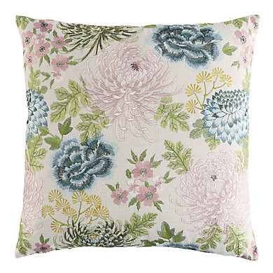 Gardner Embroidered Pillow with Silky Viscose Threads & Feather Down Insert | Ballard Designs, Inc.