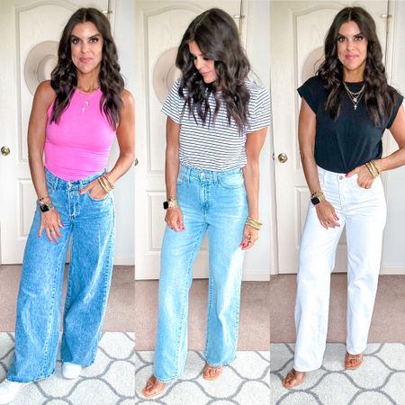 Last day to get these Target Jeans 20% off! Size down in the pair on the left and right. Could size down in the middle if in between 

#LTKStyleTip #LTKSaleAlert #LTKFindsUnder100