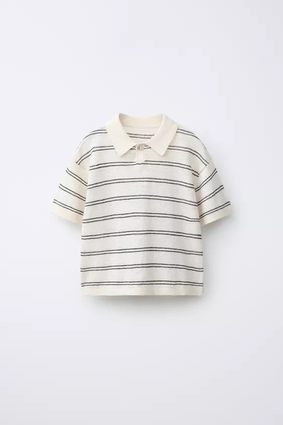 KNIT COTTON LINEN POLO SHIRT | Zara US