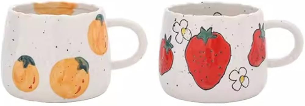 coffee cups, 10.5oz Coffee Cup, With Handle Ceramic Mug Breakfast Cup, Suitable For Latte America... | Amazon (US)