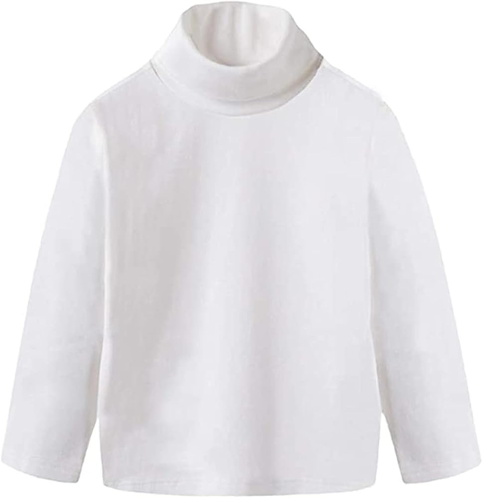 HAXICO Unisex Girls Boys Long Sleeve Crewneck T-Shirt Tee Toddler Turtleneck Cotton Basic Warm To... | Amazon (US)