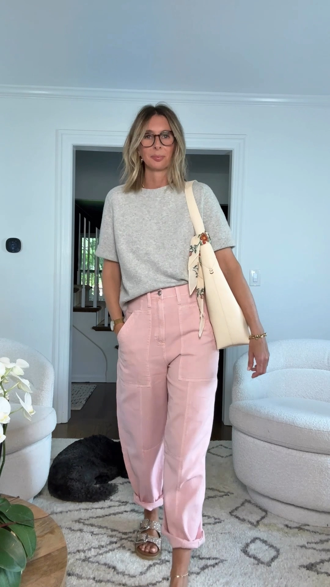 teachers, therapists, school workers! this one is for you! these target jeans are bright, fun, comfy and cool! 

wear them to work and at the weekend! love mine. wearing size 4. 

love pink and grey together! this knit top is soft, generous in size and can be worn with anything. i’m in the medium. 

obsessed with these slides. perfect as we transition to fall. 👌 

teacher outfit. casual looks. teacher style. target style. 

#LTKWorkwear #LTKStyleTip #LTKShoeCrush