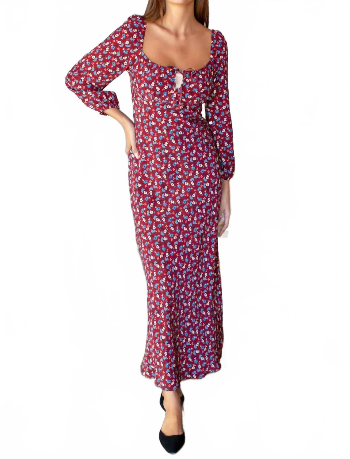Franny Bias Maxi Dress In Romey's Flowers | Shop Simon