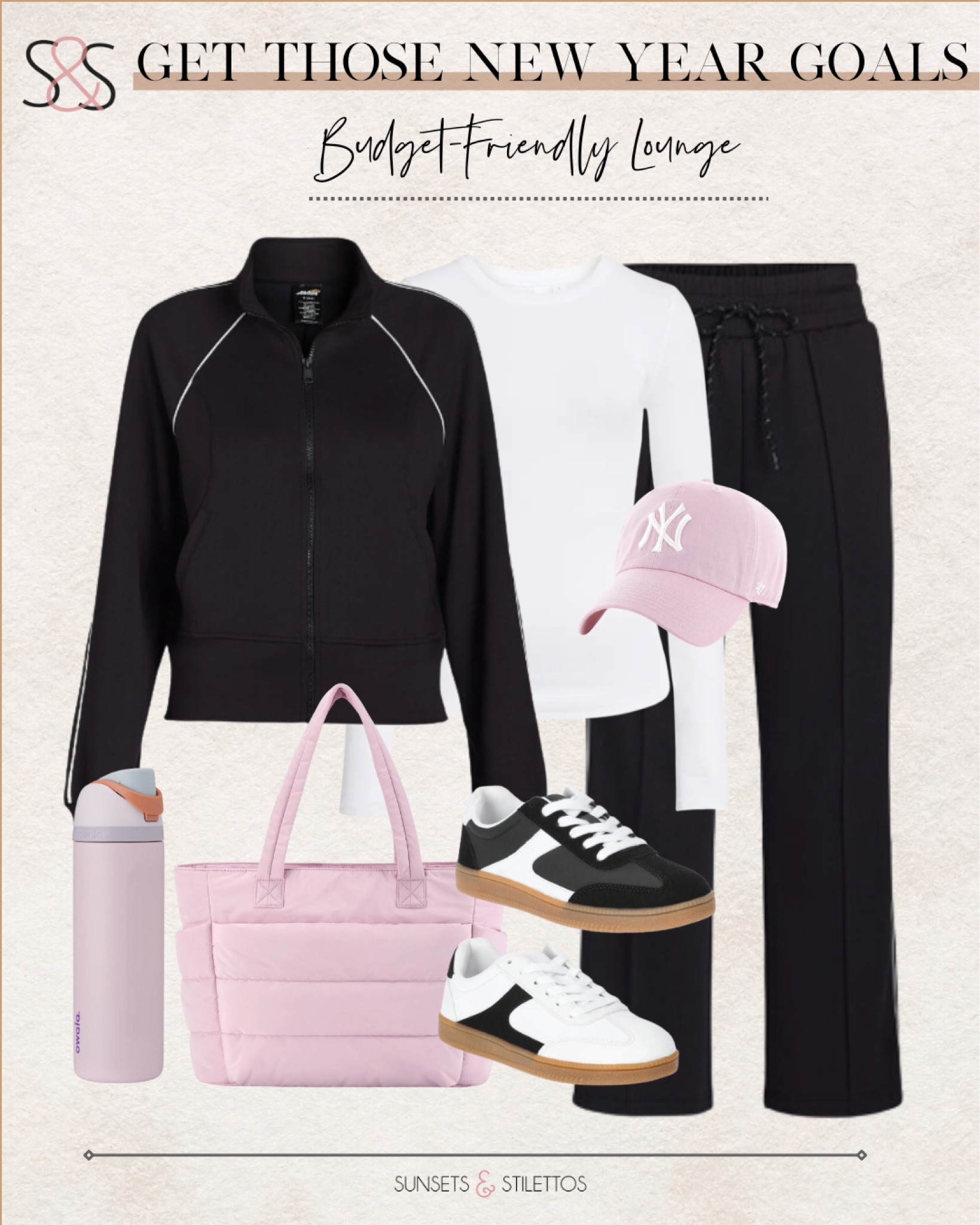 Budget-friendly lounge sets to kickstart your New Year goals. Comfy joggers, a lightweight zip-up, and supportive sneakers make the perfect combo for casual days or light workouts. Add a pop of color with a pastel cap and tote.

Sunsets and Stilettos lounge staples, affordable joggers, zip-up jackets

#LTKOver40 #LTKStyleTip #LTKActive