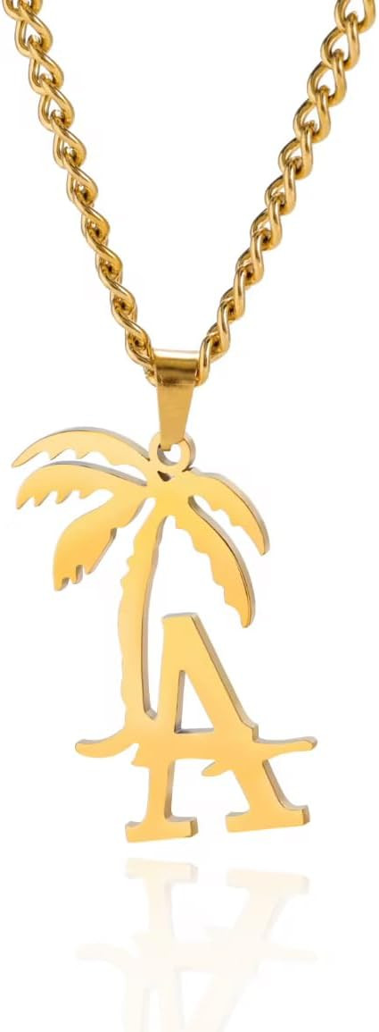 Uplift Us Marketplace 18K Gold Plated Stainless Steel Los Angeles Inspired Palm Tree Pendant Neck... | Amazon (US)
