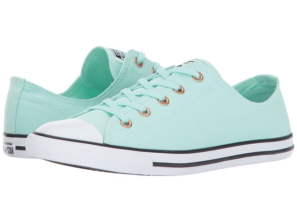 Converse - Chuck Taylor All Star Dainty - Ox (Mint Foam/White/Gold) Women's Lace up casual Shoes | Zappos