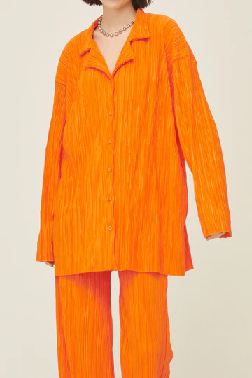 Maria Oversized Plisse Shirt | Storets (Global)