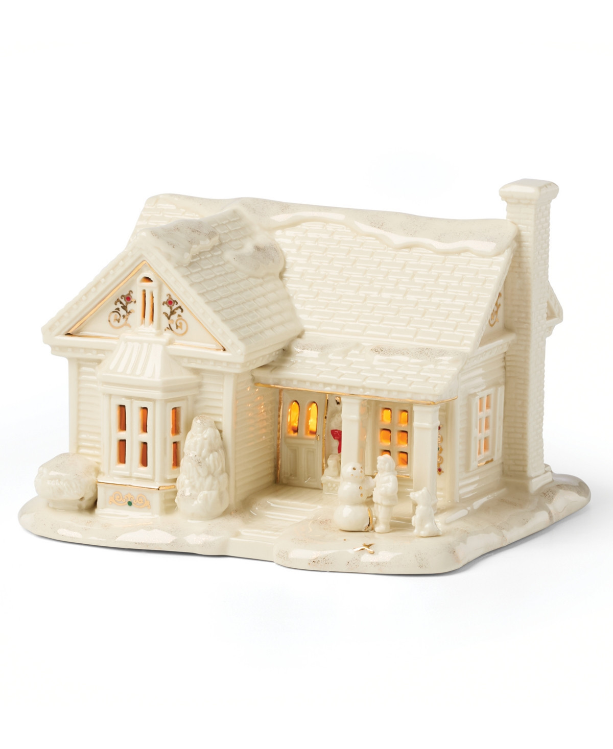 New For 2025! Lenox Mistletoe Park Lit House & Mini Figurines - Multi | Macy's