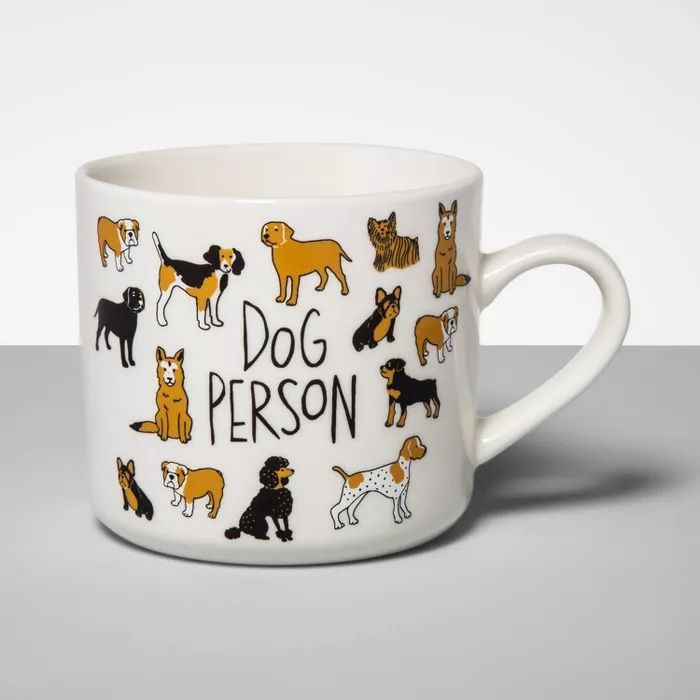 16oz Stoneware Dog Person Mug Cream - Opalhouse™ | Target
