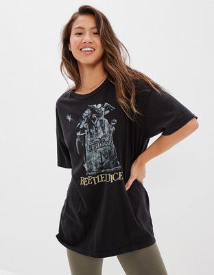 AE Oversized Beetlejuice Graphic Tee | American Eagle Outfitters (US & CA)