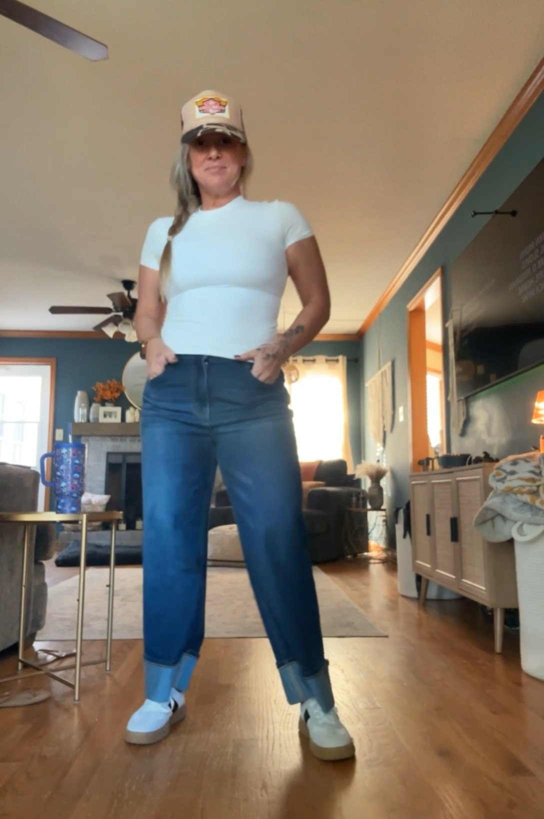 Sometimes a basic tee and jeans is all you need! This tee is from PUMIEY and it’s so soft! Jeans are from Halara and this is my third pair. These jeans have a lot of stretch so think about that when choosing your size.
Shirt: Large
Jeans: Medium 

#LTKFindsUnder50 #LTKMidsize #LTKStyleTip