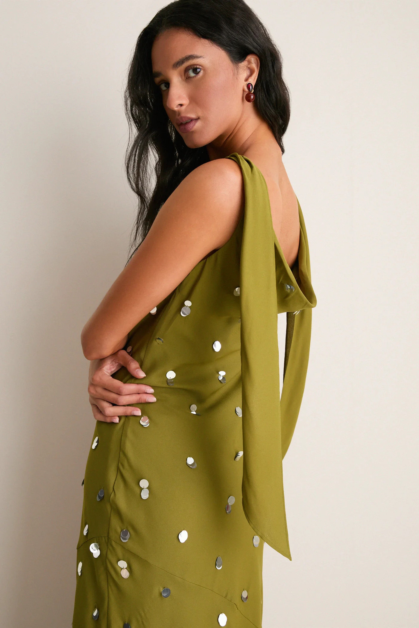 Pistachio with Silver Elina Maxi Dress | Tuckernuck (US)