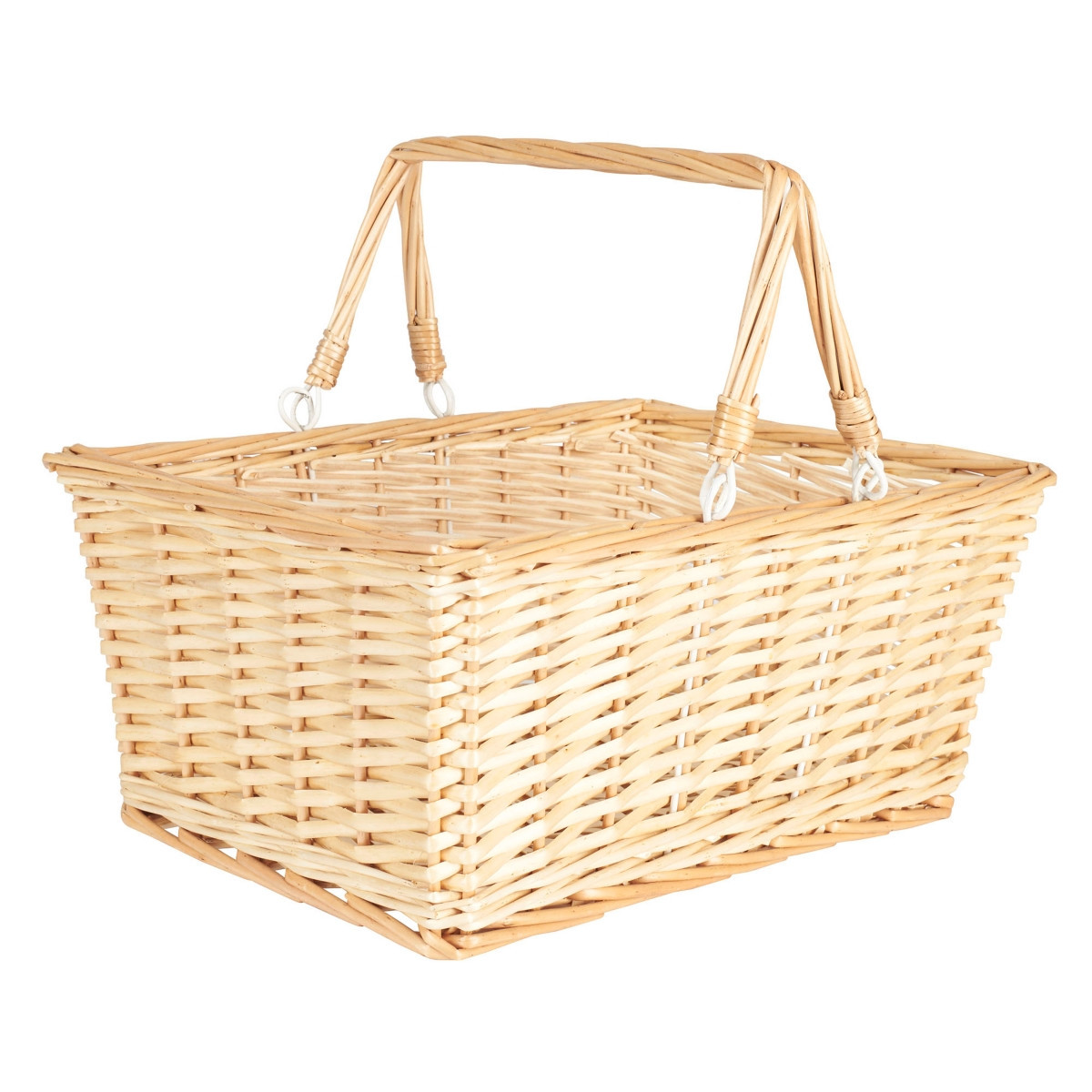 Household Essentials Woven Market Basket, Handwoven Willow Weave - Natural | Macy's