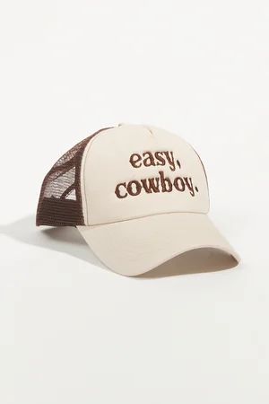 Easy Cowboy Trucker Hat in Cream & Brown | Altar'd State | Altar'd State