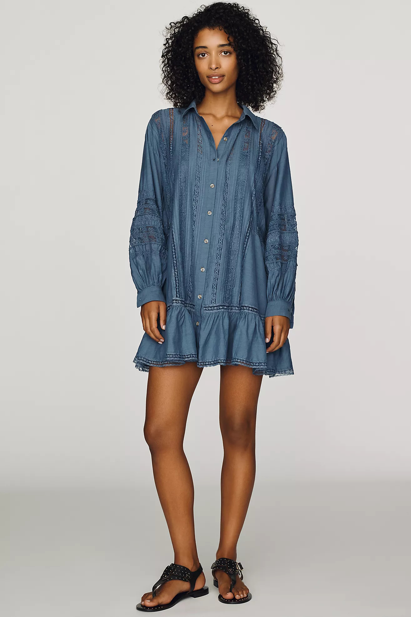 By Anthropologie Lace Panel Shirtdress | Anthropologie (US)
