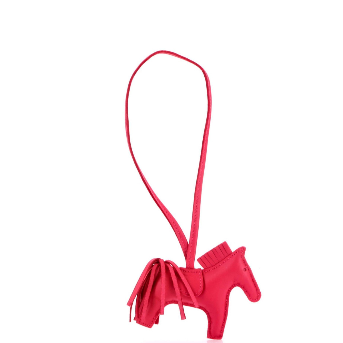 Pre-Owned Hermes Pm Mono-Tone GriGri Rodeo Bag Charm Leather - Pink | Macy's