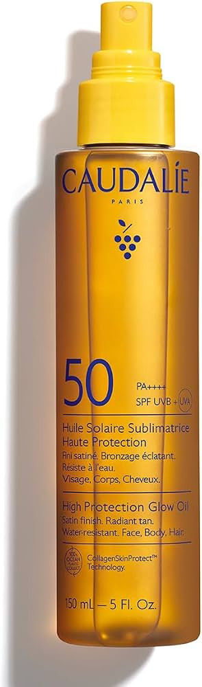 Caudalie High Protection Glow Oil SPF50, Tan-Enhancing Dry Sun Oil Spray for Face, Body & Hair, W... | Amazon (UK)