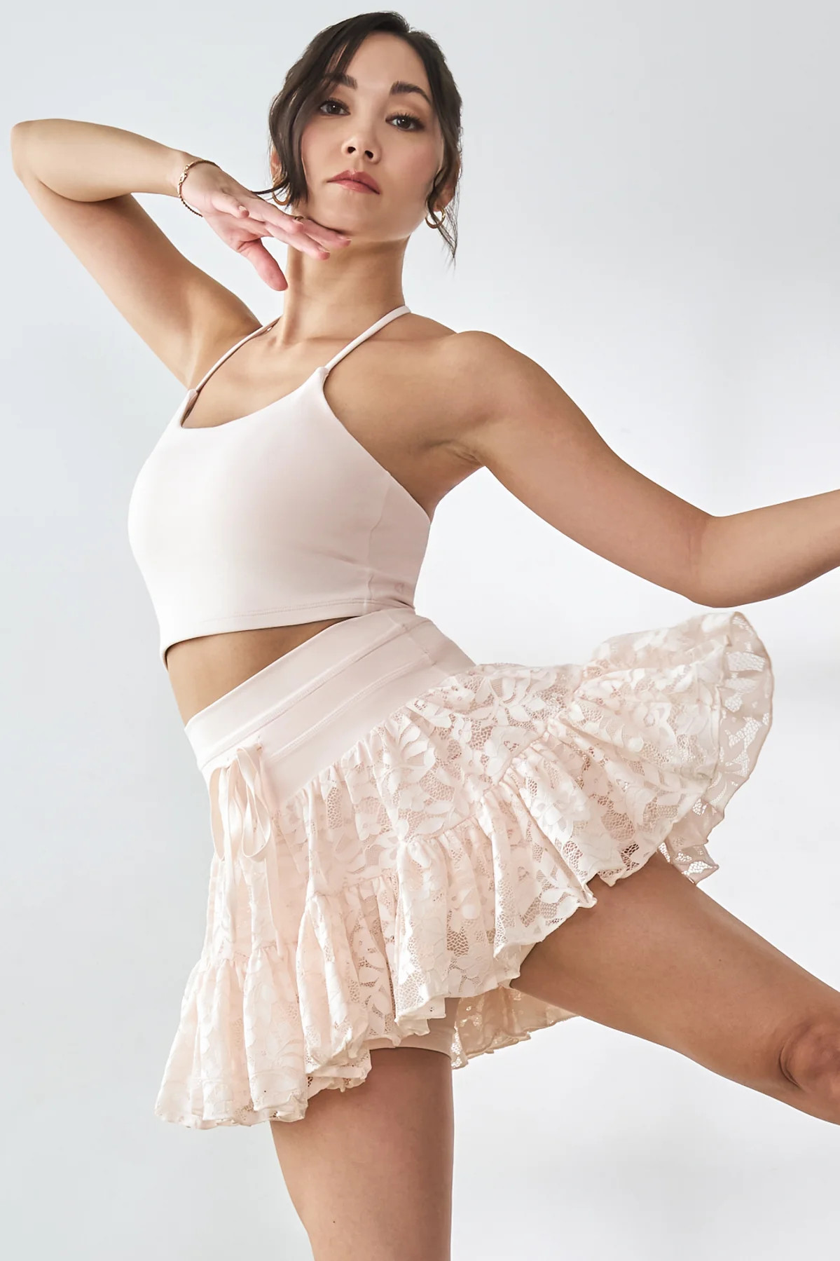 Lace Pirouette Skort - Tutu Pink | POPFLEX