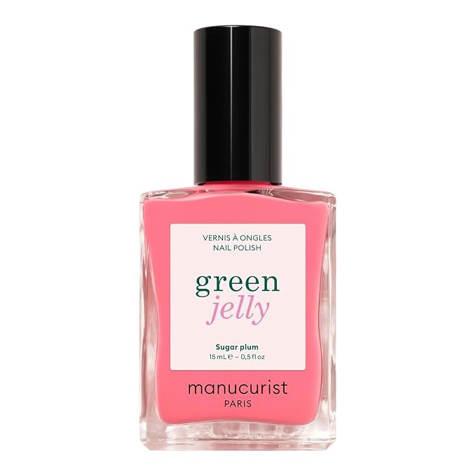 Manucurist - Sugar Plum Green™ Jelly Nail Polish - Sheer Pop Pink Nail Polish, Glossy Effect - ... | Amazon (US)