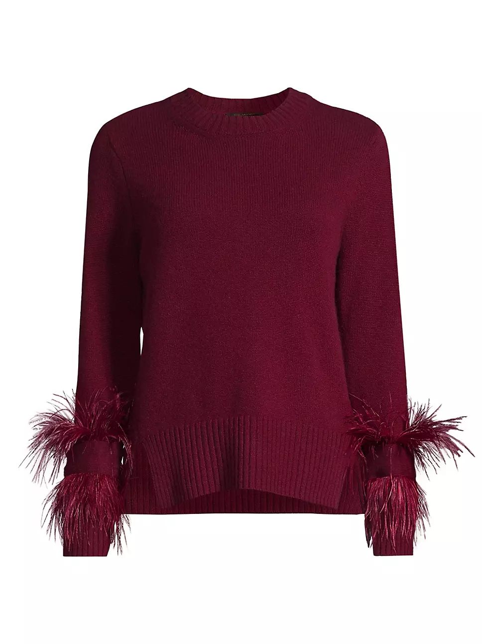 Billie Cashmere & Faux Feather Sweater | Saks Fifth Avenue