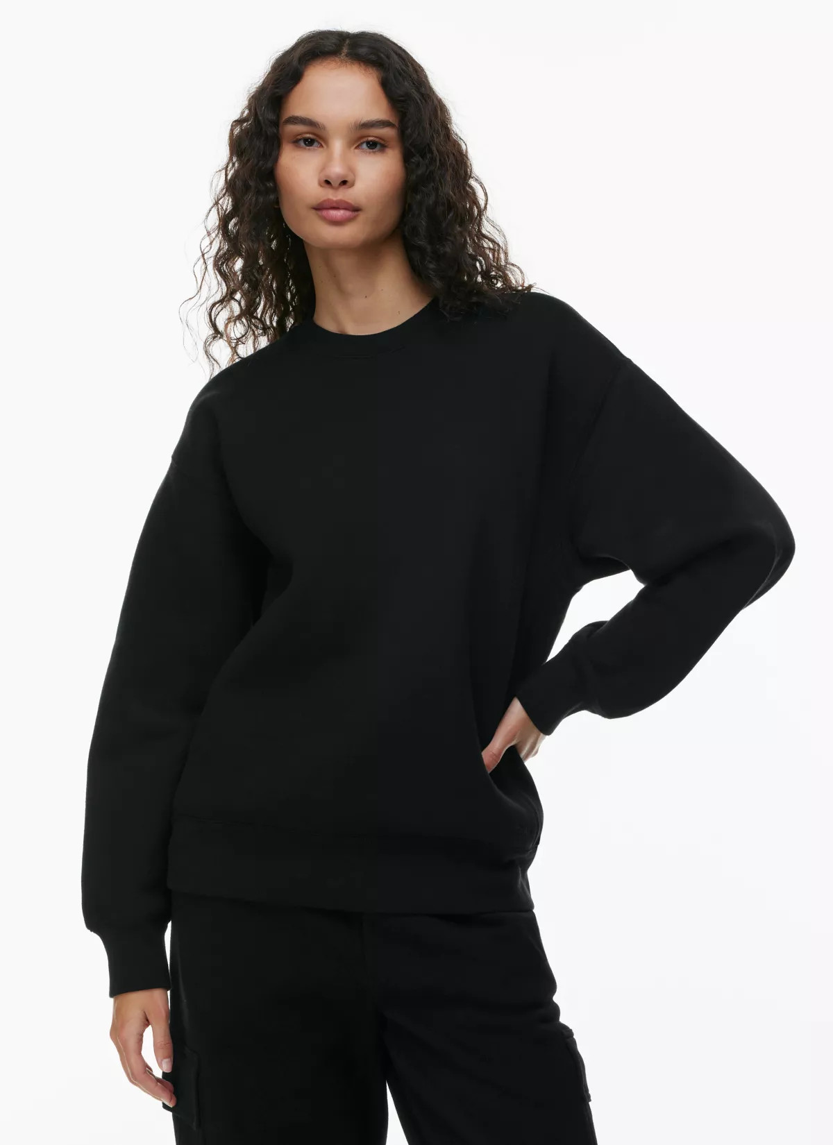 BUBBLE FLEECE BOYFRIEND CREW SWEATSHIRT | Aritzia