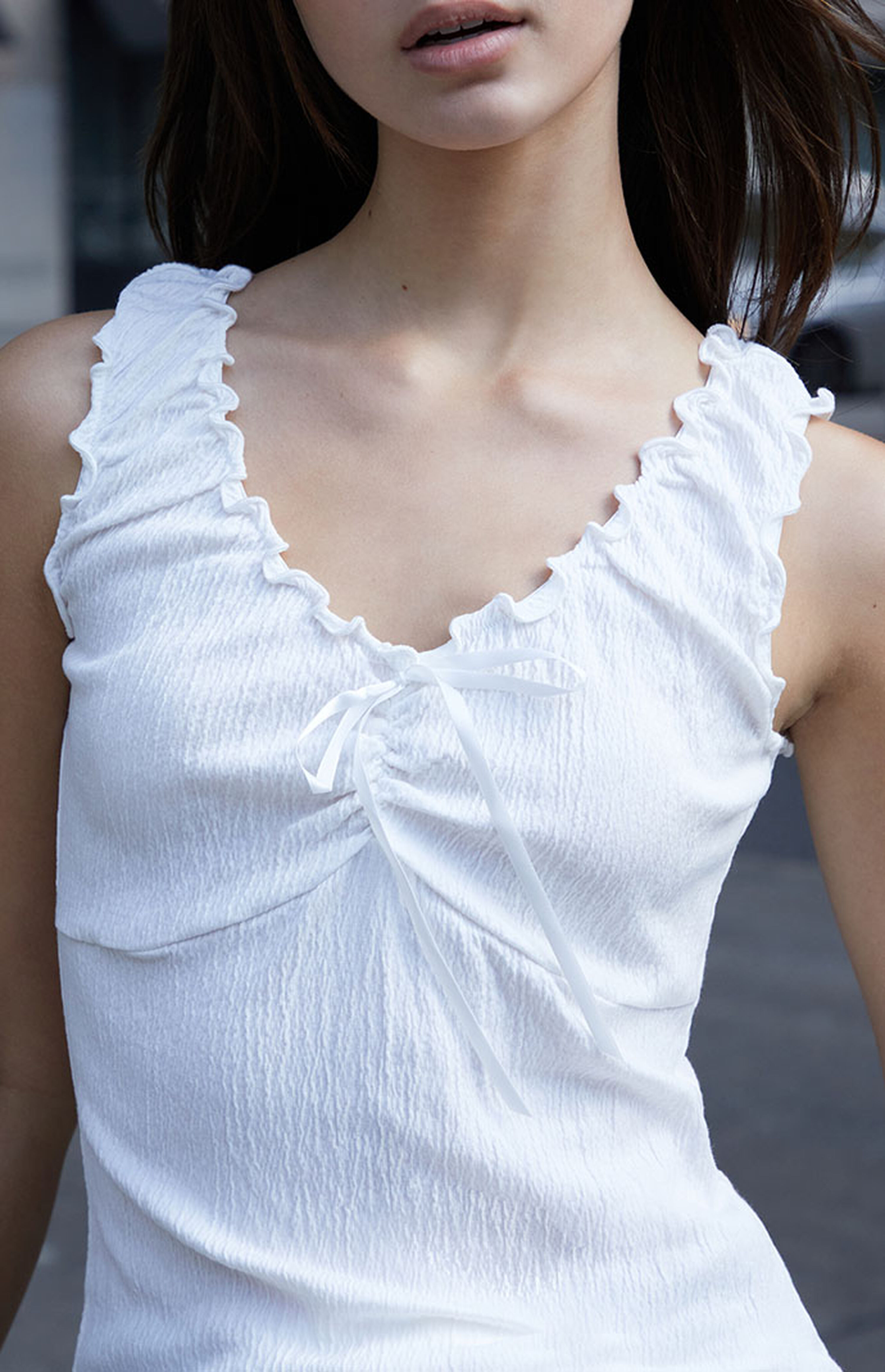 John Galt White Malena Top | PacSun