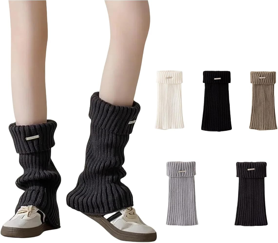 Leg Warmers for Women Cute Ankle Warmer Ribbed Knit Leg Socks Party Sports Goth Harajuku Y2k Acce... | Amazon (US)